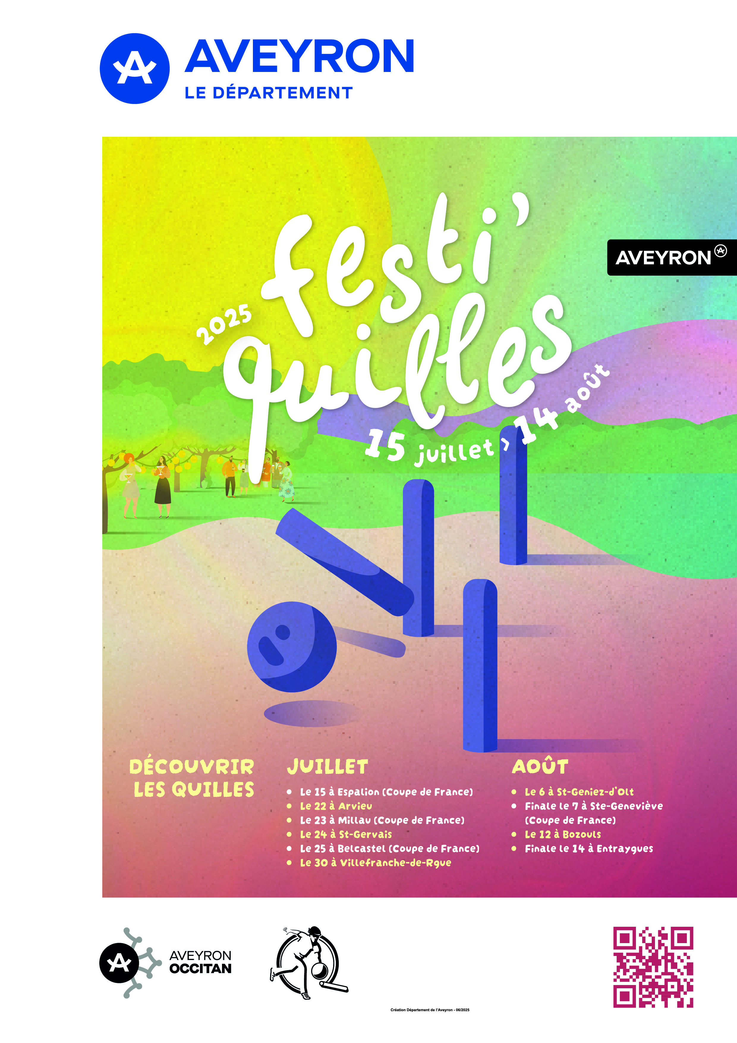 festi quilles en aveyron entre le 15 jullet et le 14 aout  partout en Aveyron