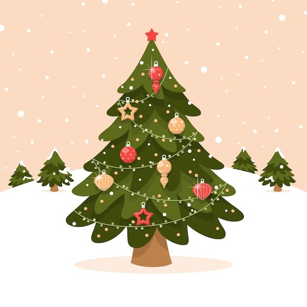 Illustration sapin de noel