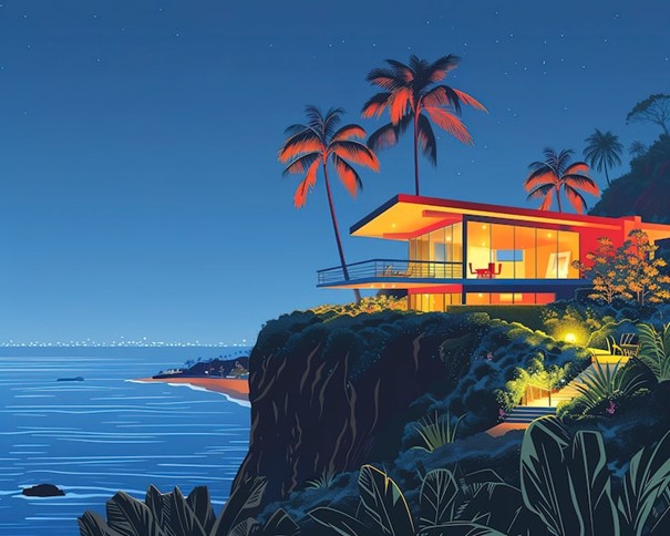 Illustration maison californienne