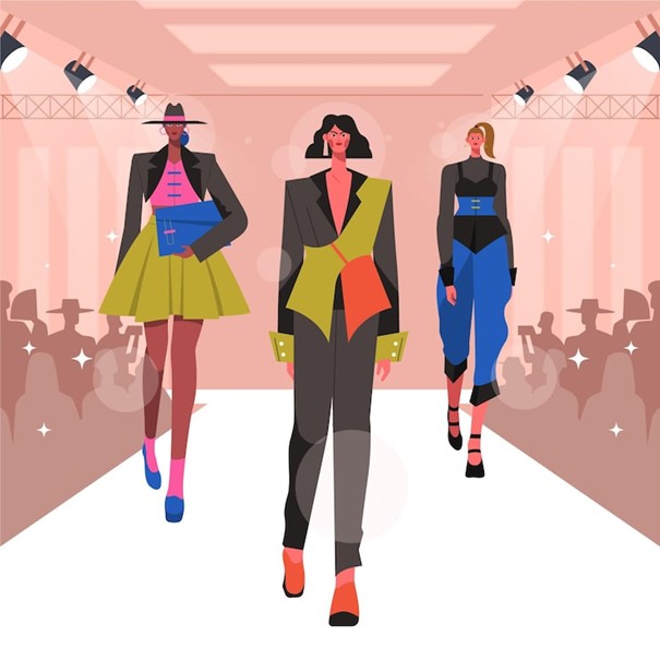 Illustration défilé de mode
