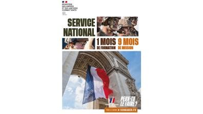 Affiche nouveeau service national militaire